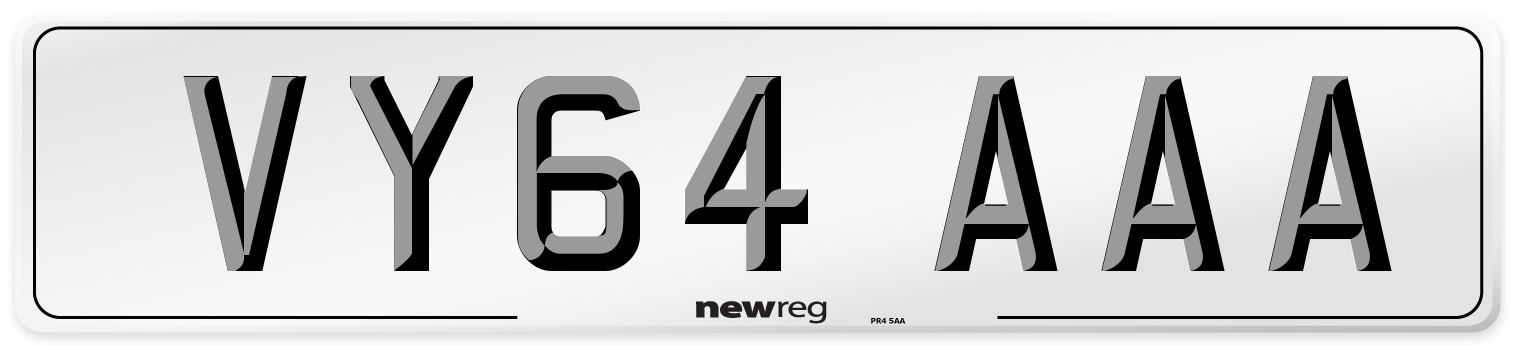 VY64 AAA Number Plate from New Reg